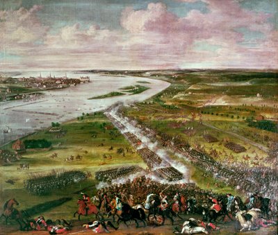 Battle for the Crossing of the Dvina, 1701 by Swedish School